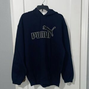 Puma Blue Sweatshirt Hoodie Athletic Style